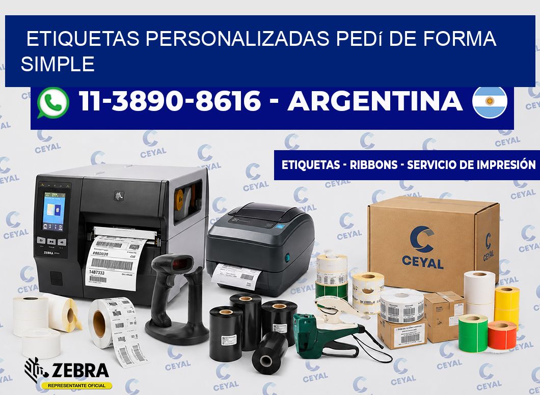etiquetas personalizadas Pedí de forma simple
