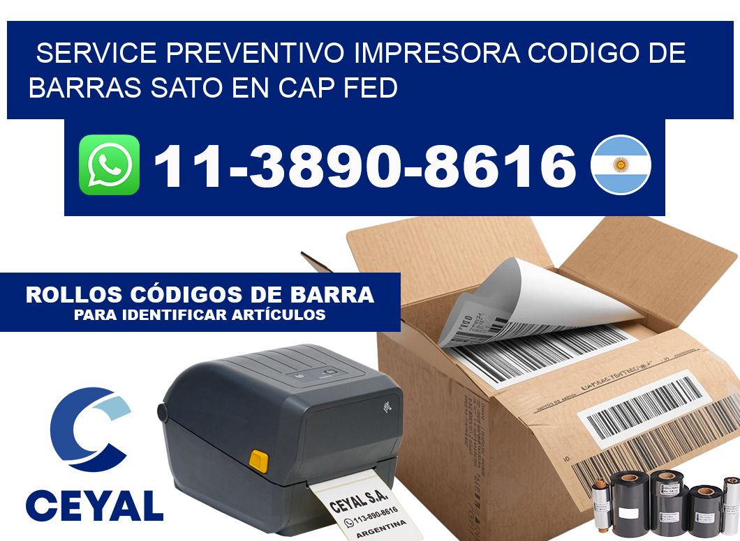 service preventivo impresora codigo de barras Sato en Cap fed