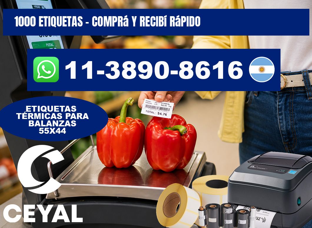 1000 ETIQUETAS - Comprá y recibí rápido