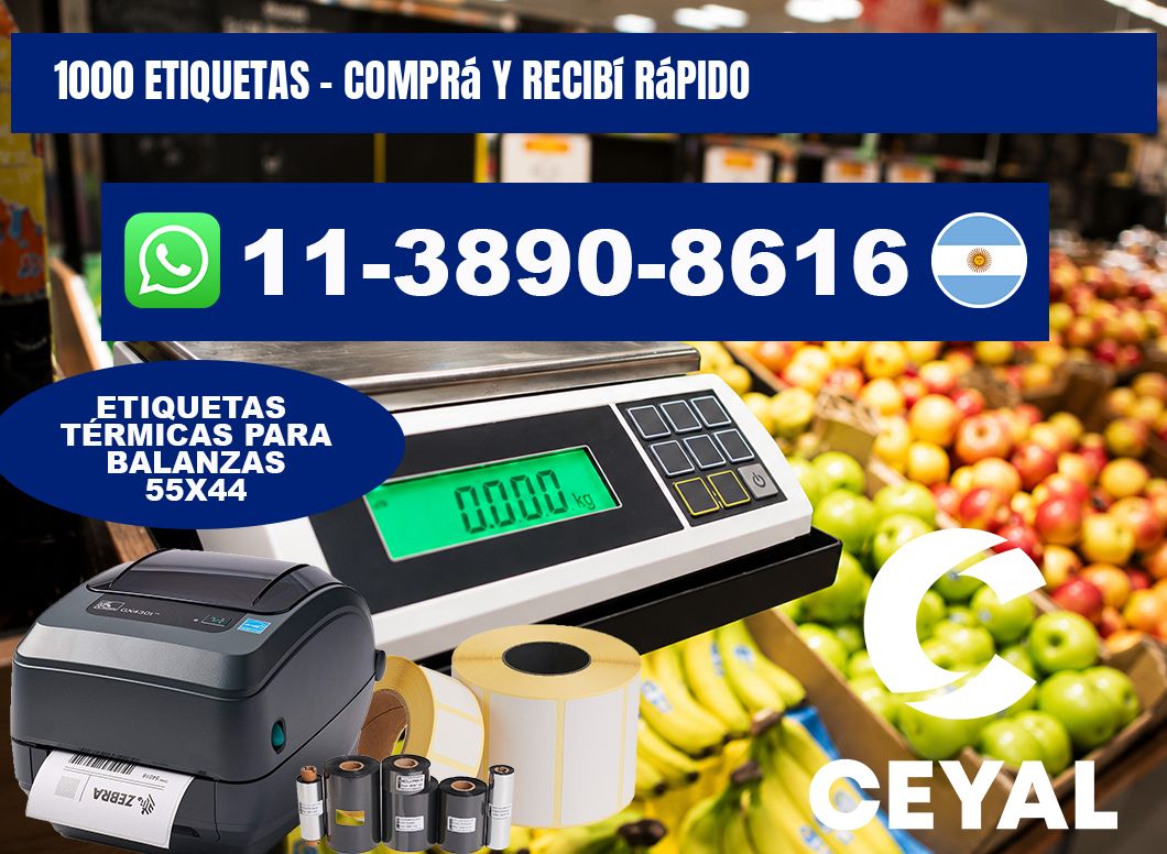 1000 ETIQUETAS - Comprá y recibí rápido
