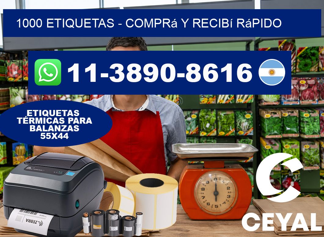 1000 ETIQUETAS – Comprá y recibí rápido
