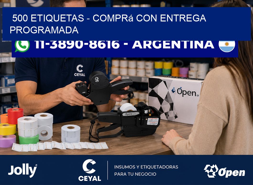500 ETIQUETAS - Comprá con entrega programada