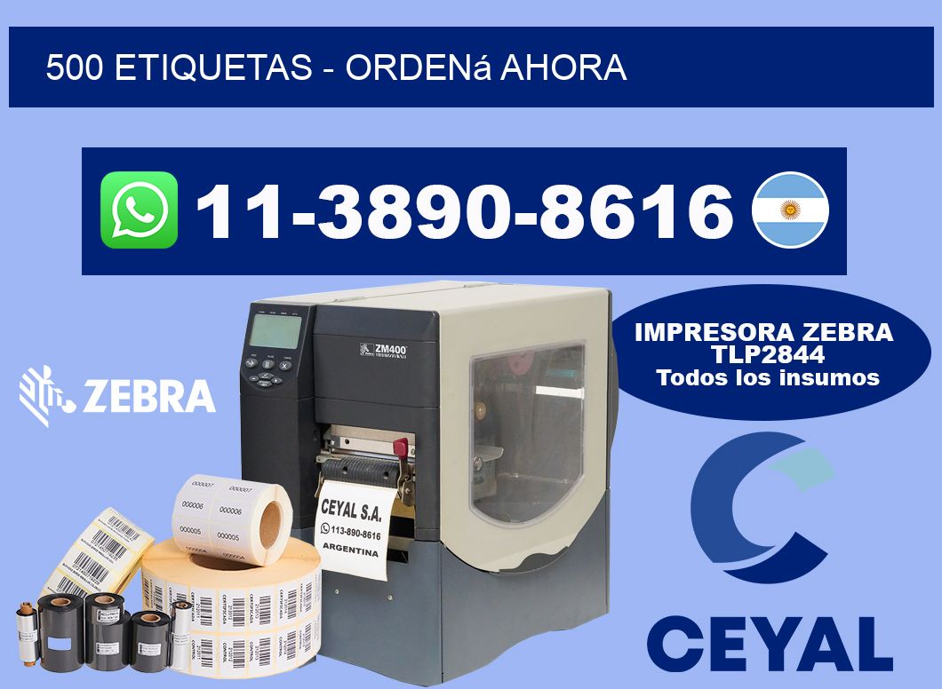500 ETIQUETAS - Ordená ahora