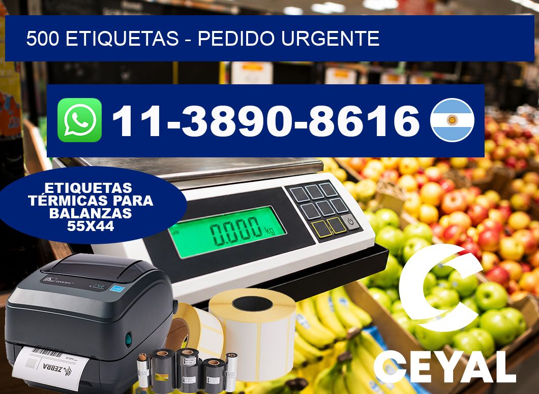 500 ETIQUETAS - Pedido urgente