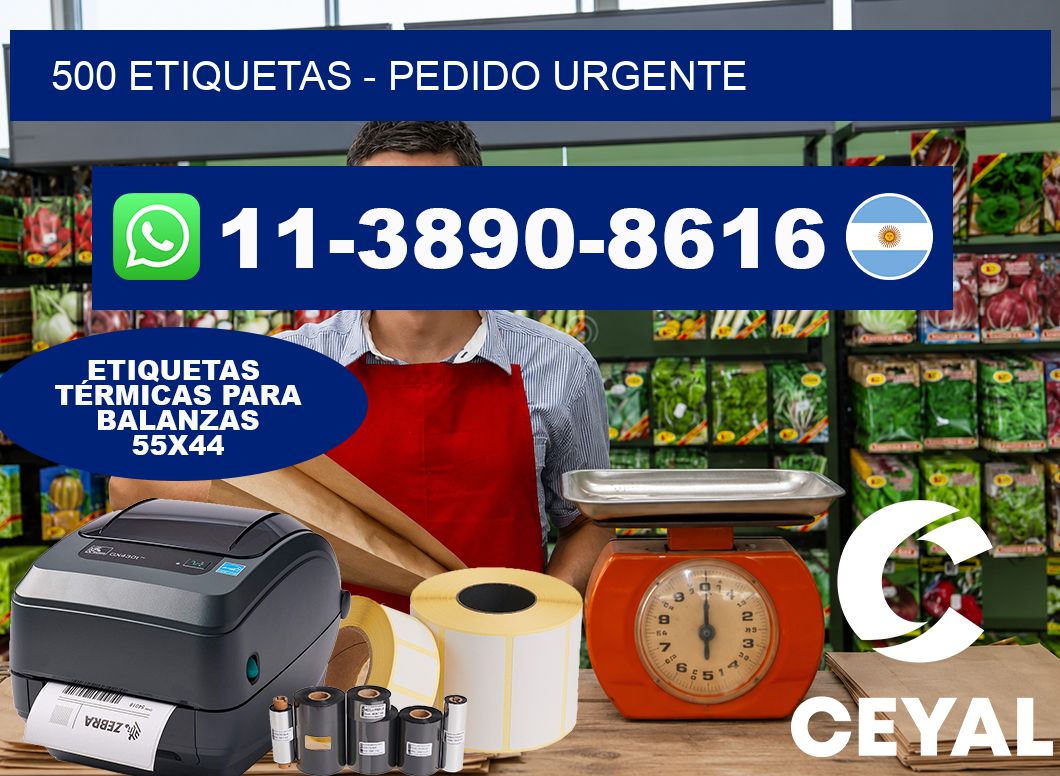 500 ETIQUETAS – Pedido urgente
