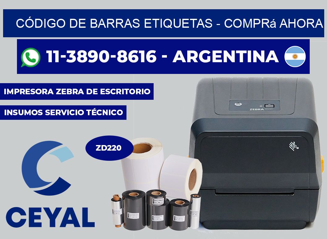 CÓDIGO DE BARRAS ETIQUETAS - Comprá ahora