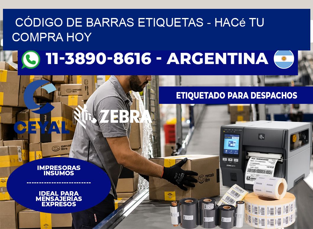 CÓDIGO DE BARRAS ETIQUETAS - Hacé tu compra hoy