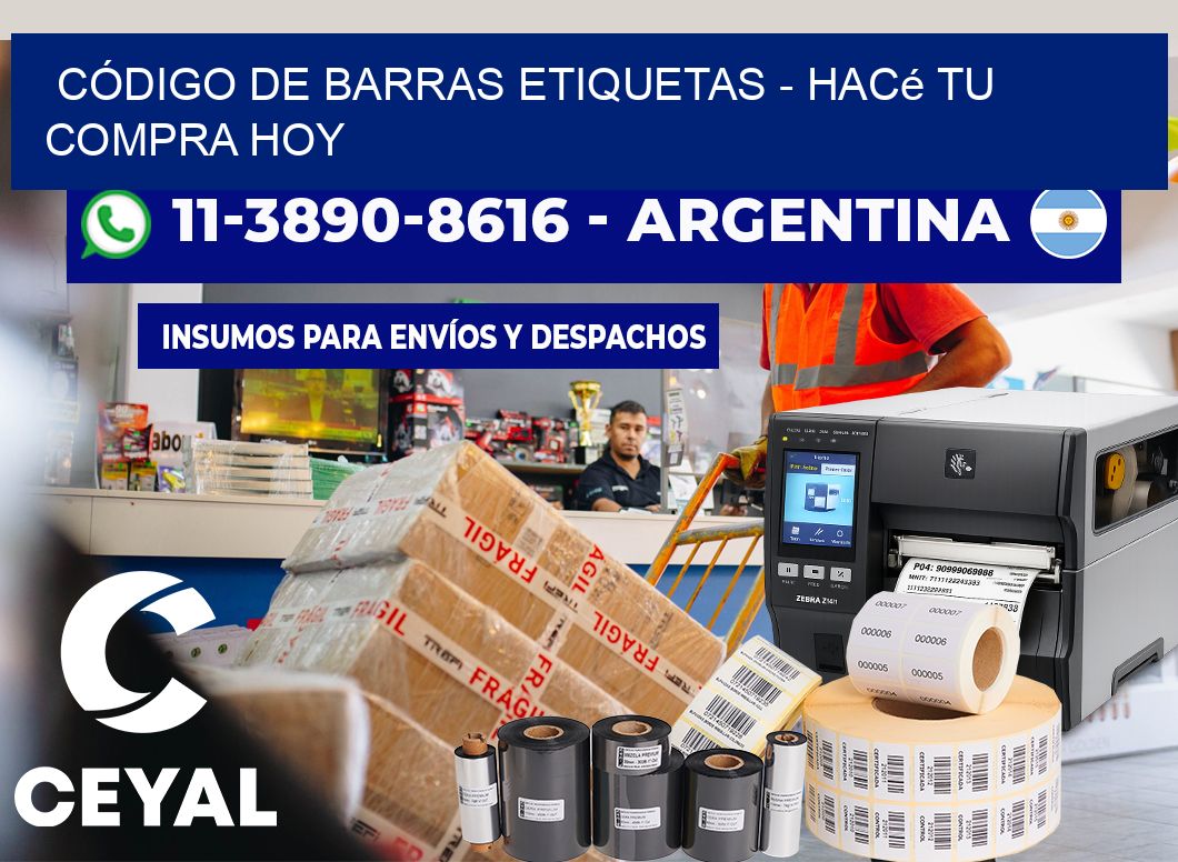 CÓDIGO DE BARRAS ETIQUETAS – Hacé tu compra hoy