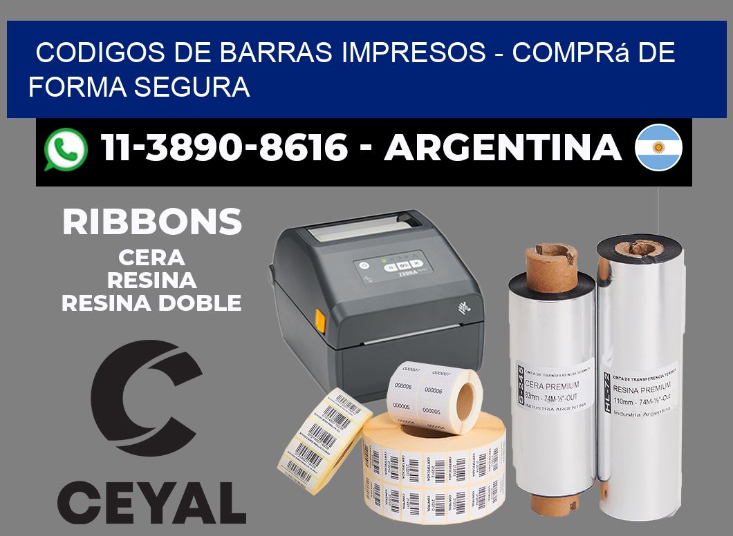 CODIGOS DE BARRAS IMPRESOS - Comprá de forma segura