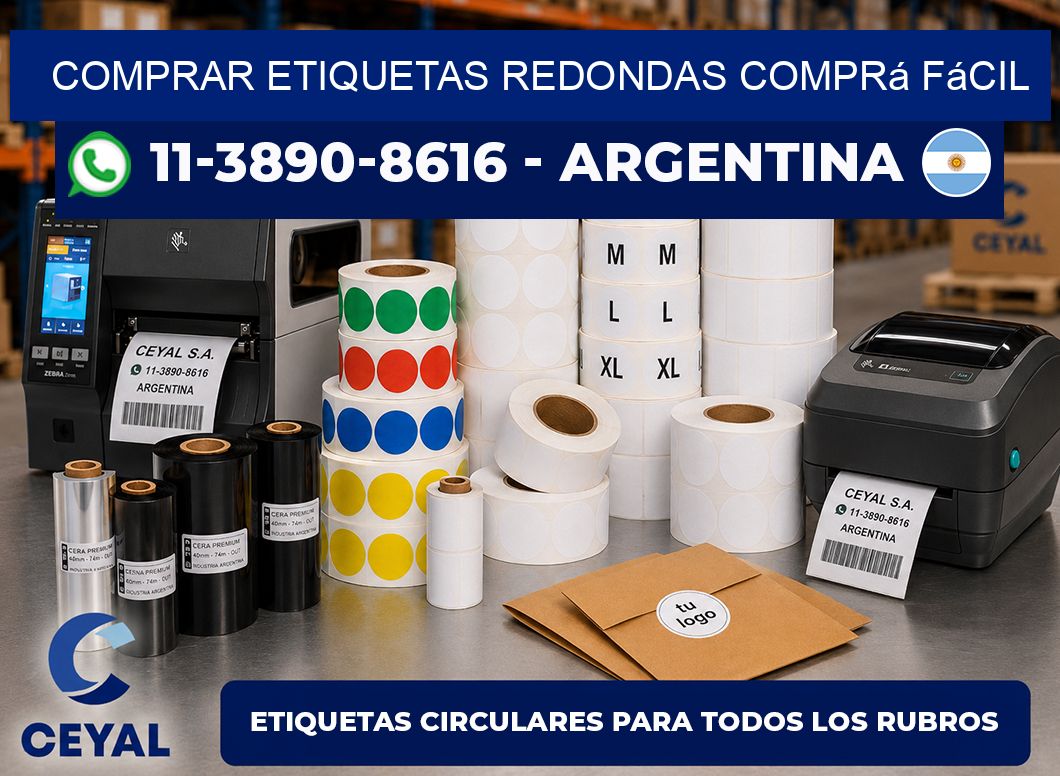COMPRAR ETIQUETAS REDONDAS Comprá fácil