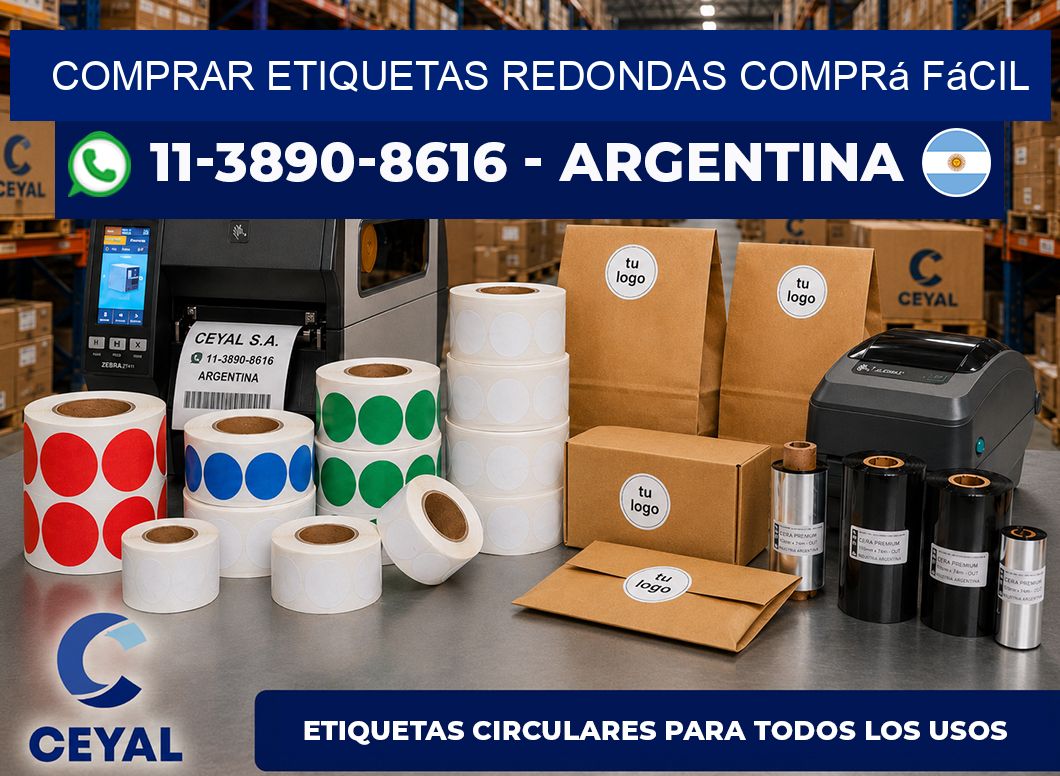 COMPRAR ETIQUETAS REDONDAS Comprá fácil