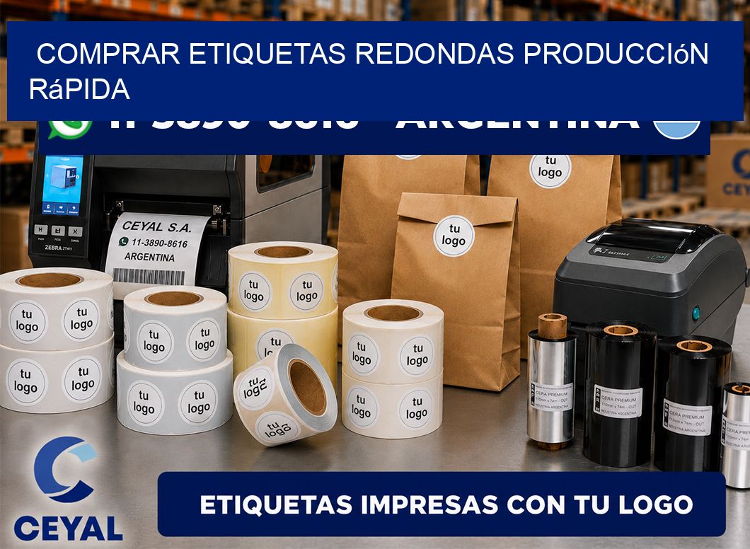 COMPRAR ETIQUETAS REDONDAS Producción rápida