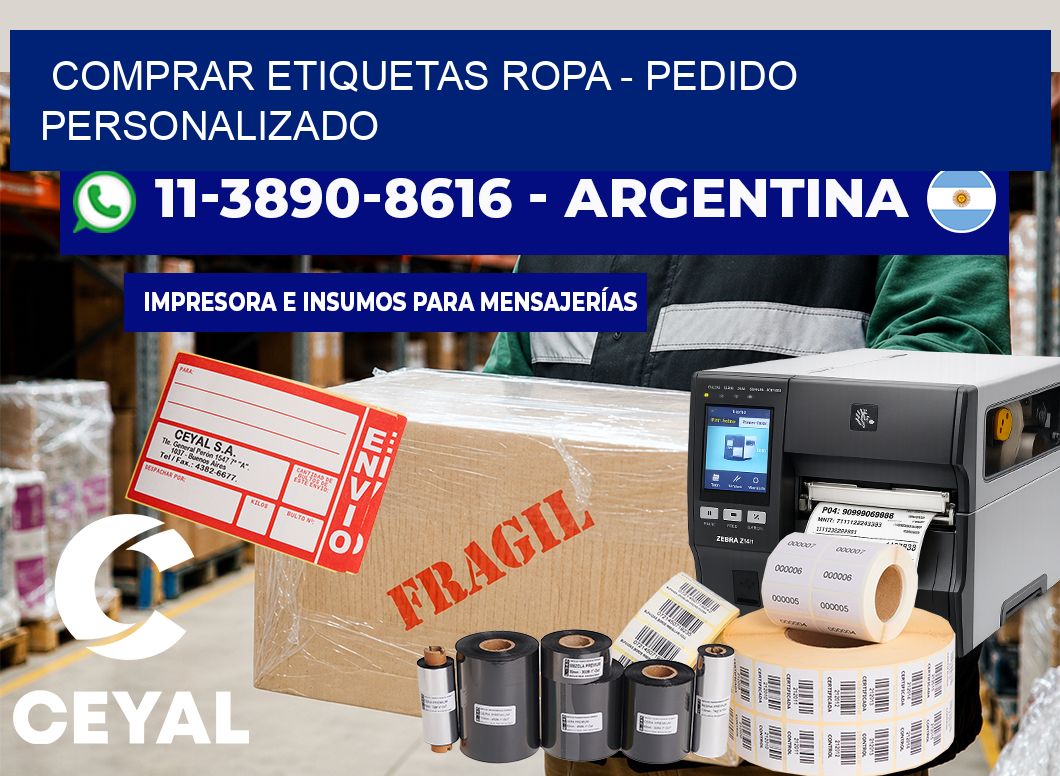 COMPRAR ETIQUETAS ROPA - Pedido personalizado