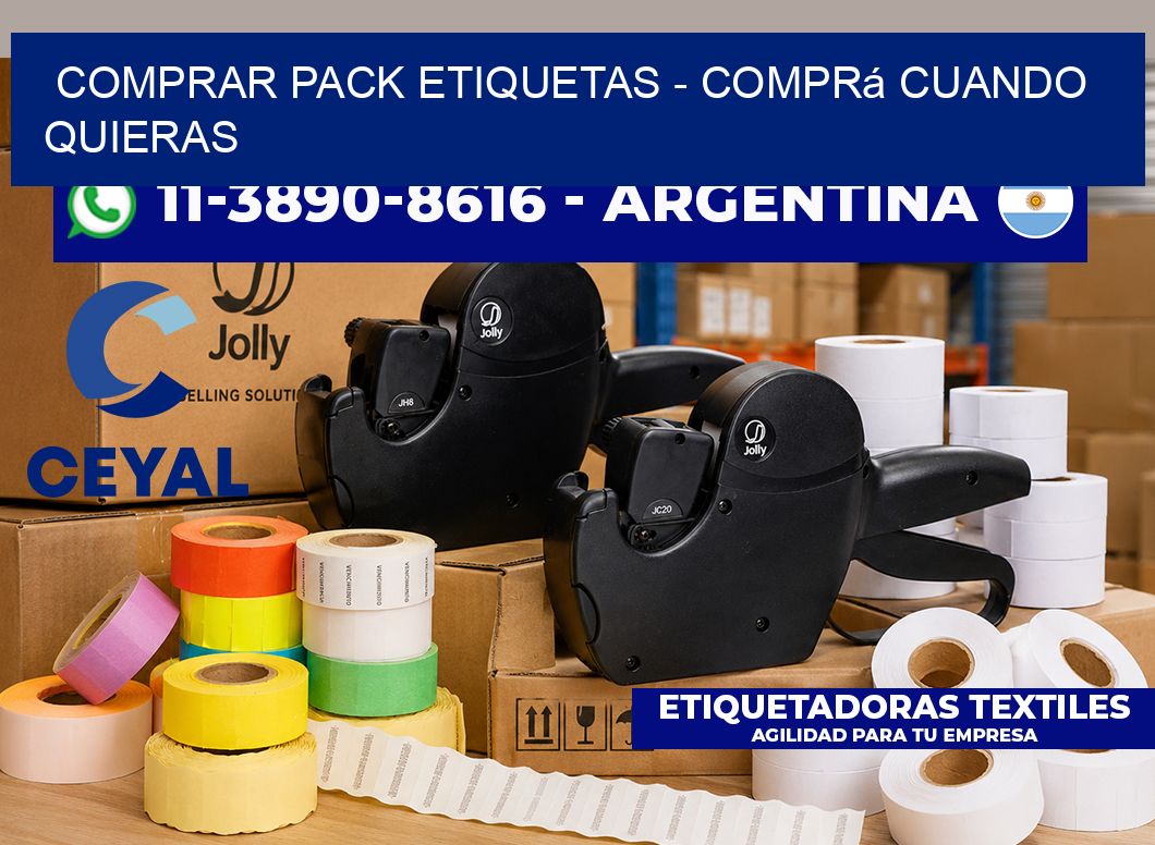 COMPRAR PACK ETIQUETAS - Comprá cuando quieras