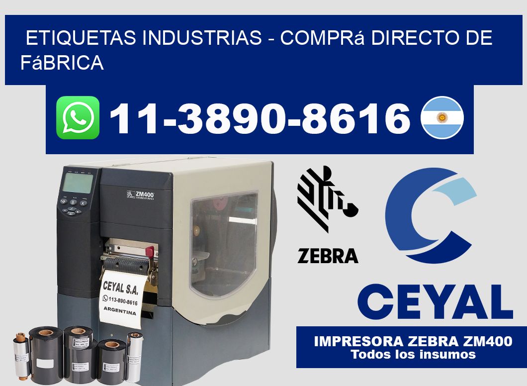 ETIQUETAS INDUSTRIAS - Comprá directo de fábrica