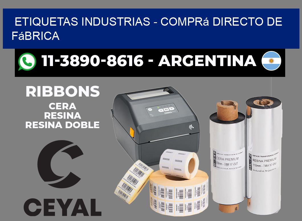 ETIQUETAS INDUSTRIAS - Comprá directo de fábrica