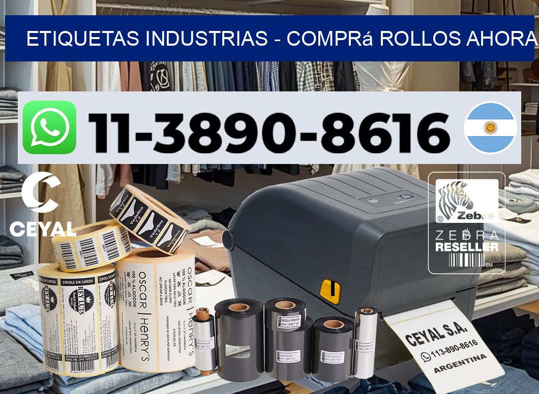 ETIQUETAS INDUSTRIAS - Comprá rollos ahora