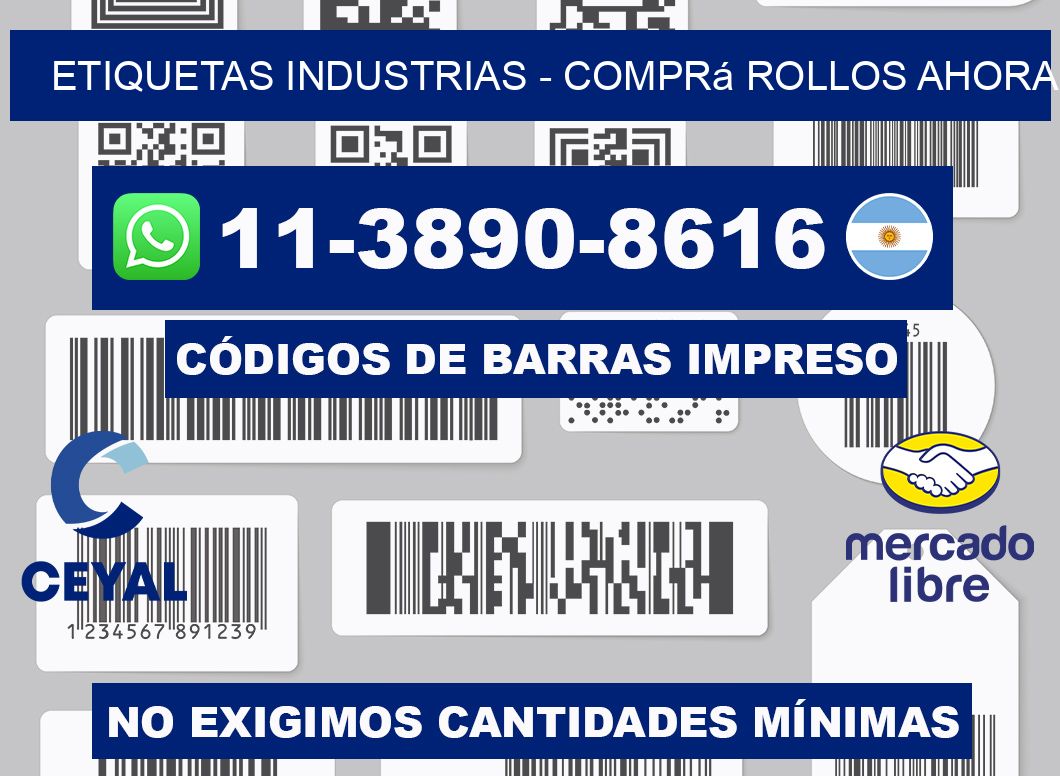 ETIQUETAS INDUSTRIAS - Comprá rollos ahora