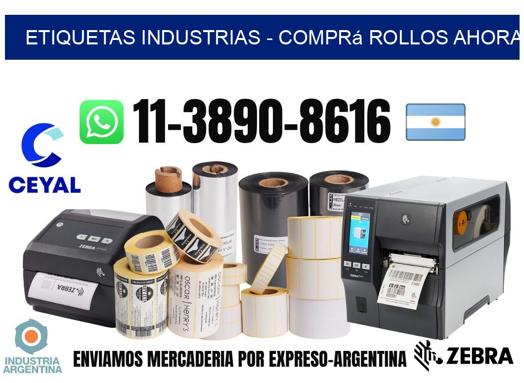 ETIQUETAS INDUSTRIAS – Comprá rollos ahora