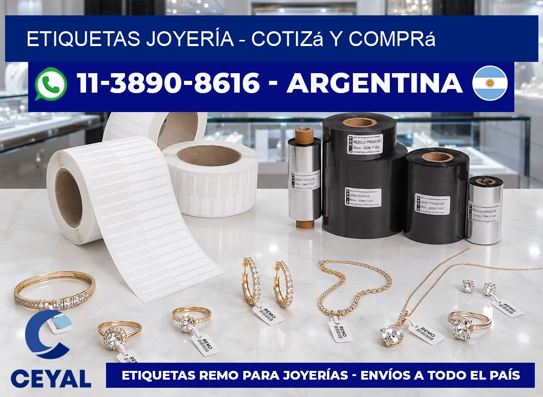 ETIQUETAS JOYERÍA - Cotizá y comprá