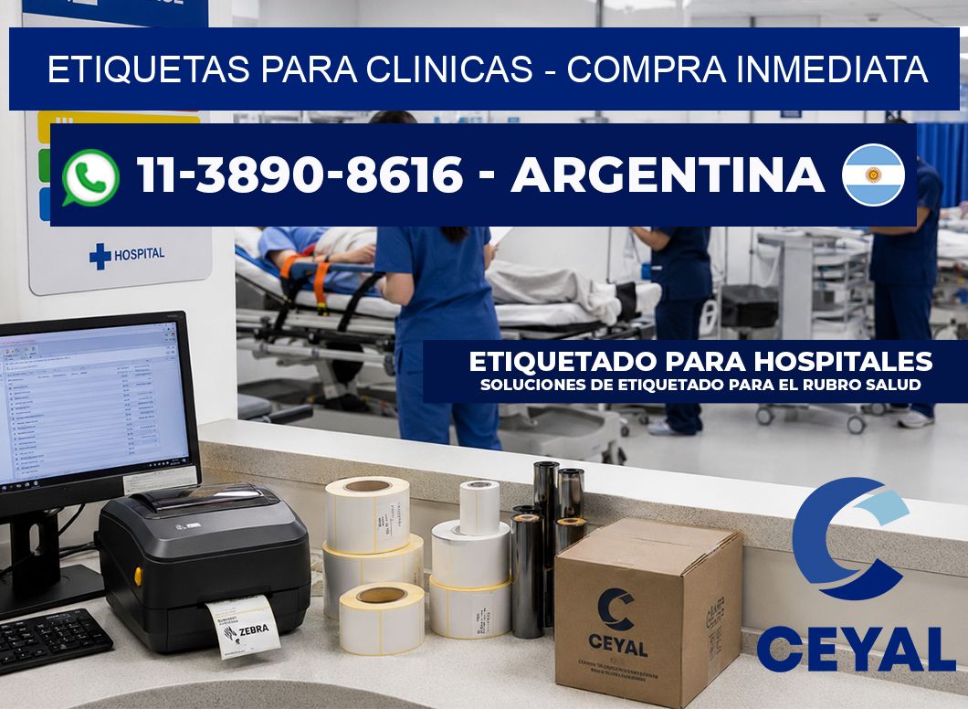 ETIQUETAS PARA CLINICAS - Compra inmediata