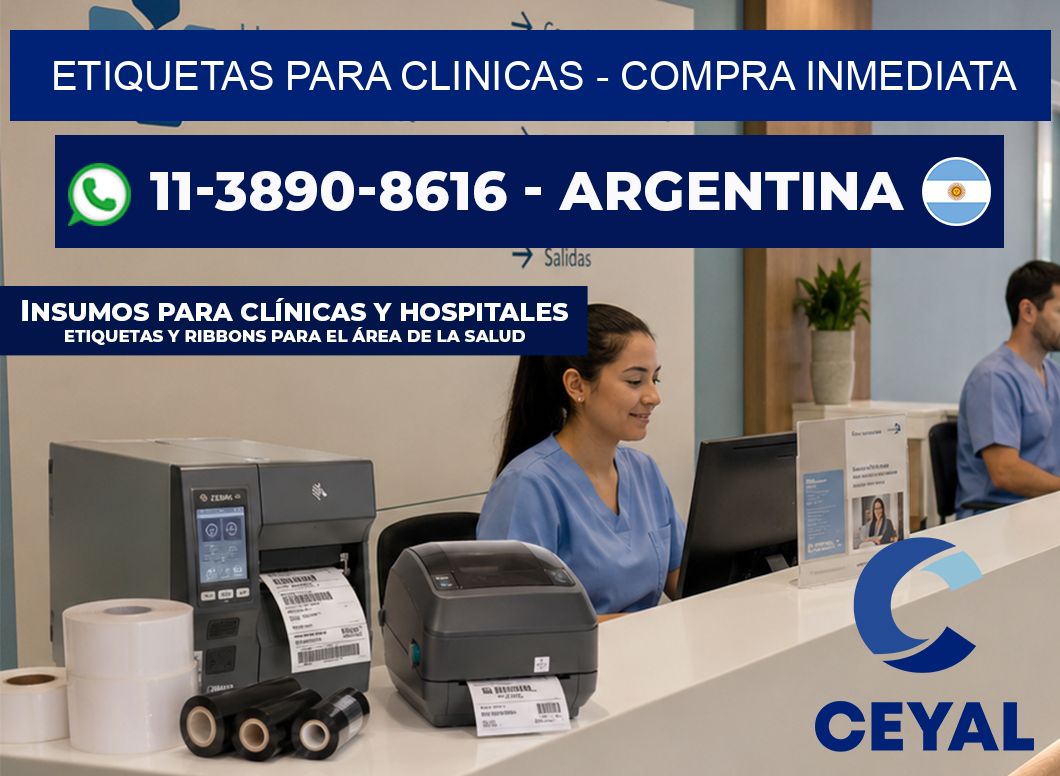 ETIQUETAS PARA CLINICAS - Compra inmediata