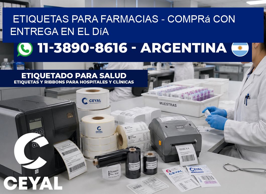 ETIQUETAS PARA FARMACIAS - Comprá con entrega en el día