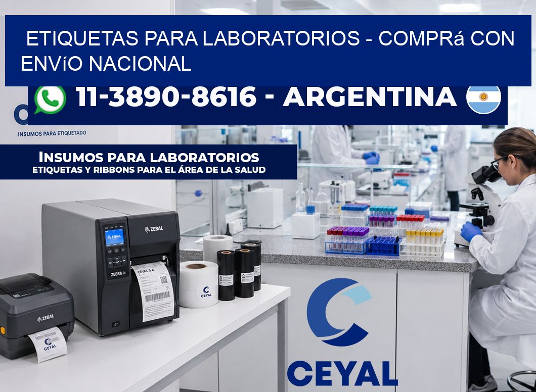 ETIQUETAS PARA LABORATORIOS - Comprá con envío nacional