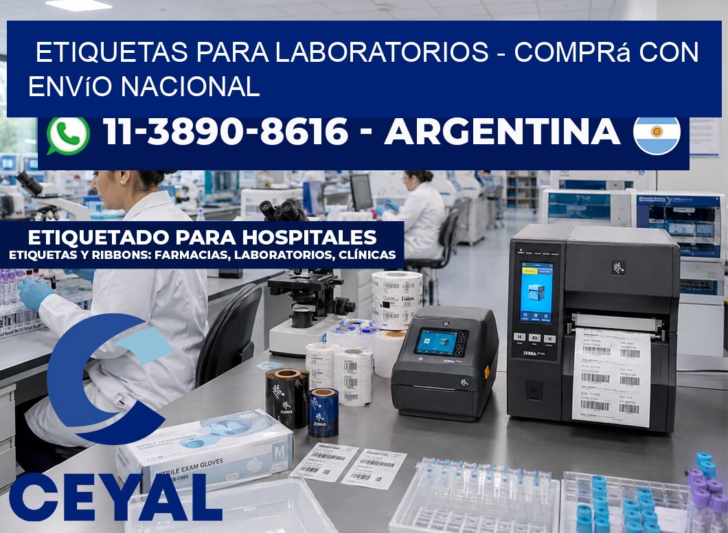 ETIQUETAS PARA LABORATORIOS - Comprá con envío nacional