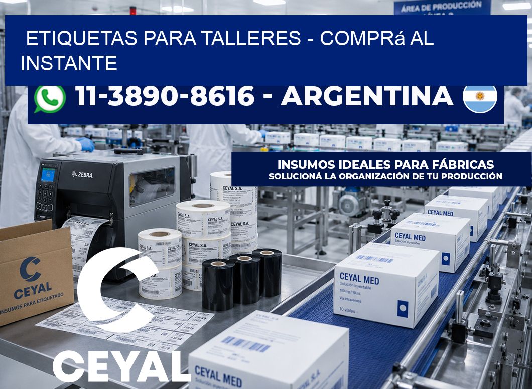 ETIQUETAS PARA TALLERES - Comprá al instante