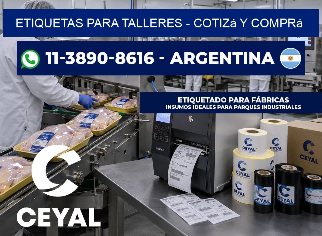 ETIQUETAS PARA TALLERES - Cotizá y comprá