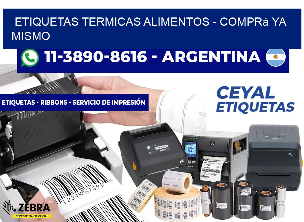 ETIQUETAS TERMICAS ALIMENTOS - Comprá ya mismo