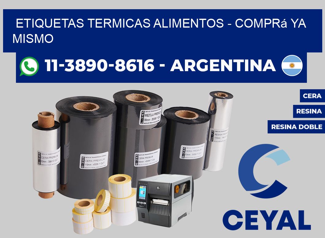 ETIQUETAS TERMICAS ALIMENTOS - Comprá ya mismo