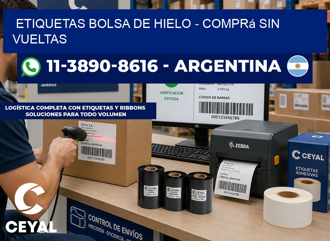Etiquetas Bolsa de hielo - Comprá sin vueltas