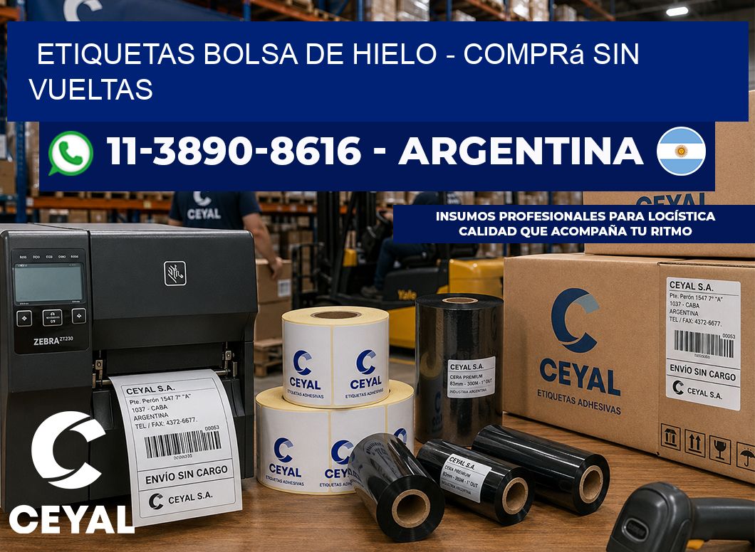 Etiquetas Bolsa de hielo - Comprá sin vueltas