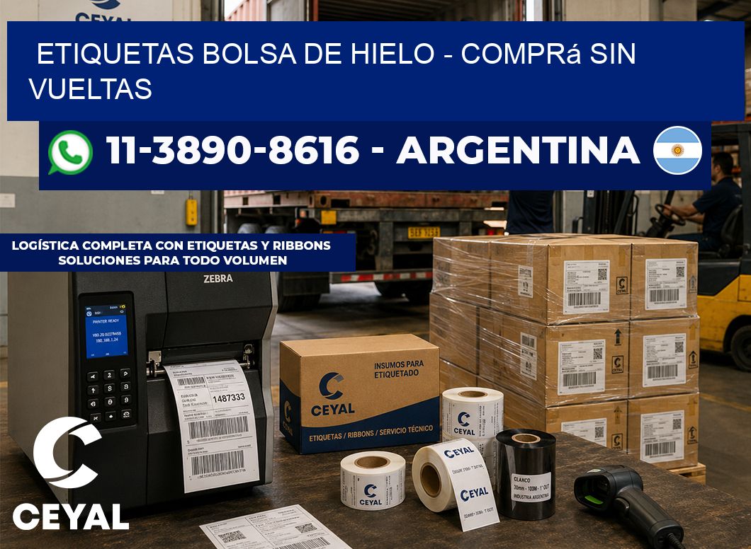 Etiquetas Bolsa de hielo - Comprá sin vueltas