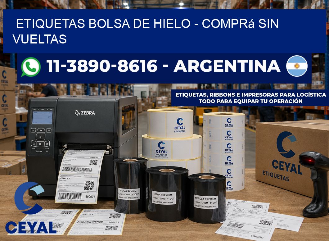 Etiquetas Bolsa de hielo - Comprá sin vueltas