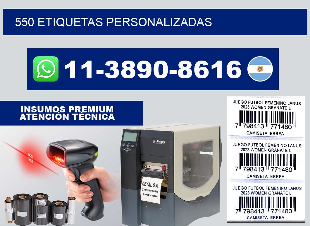 550 ETIQUETAS PERSONALIZADAS