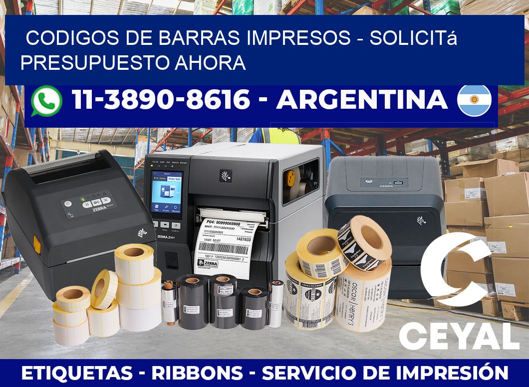 CODIGOS DE BARRAS IMPRESOS – Solicitá presupuesto ahora