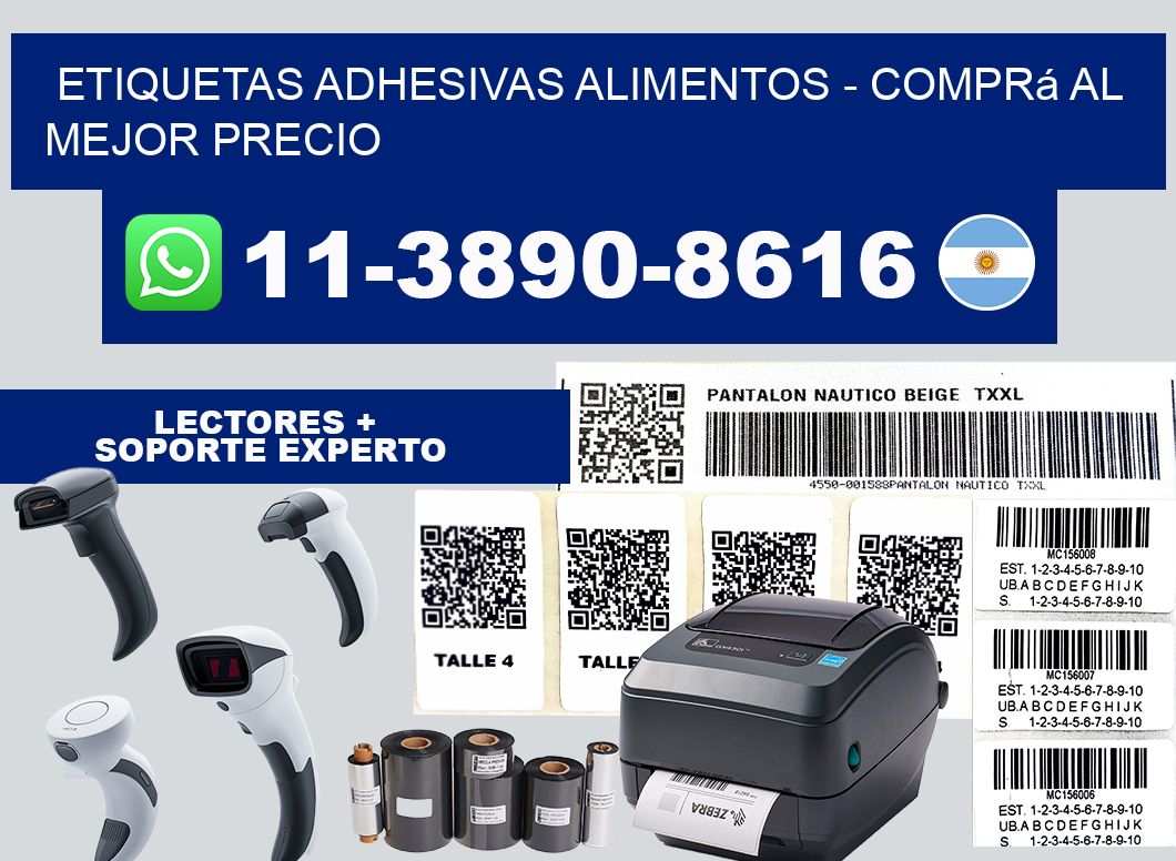 ETIQUETAS ADHESIVAS ALIMENTOS - Comprá al mejor precio
