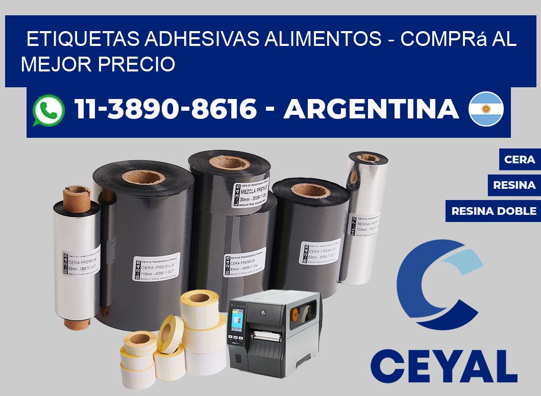 ETIQUETAS ADHESIVAS ALIMENTOS - Comprá al mejor precio