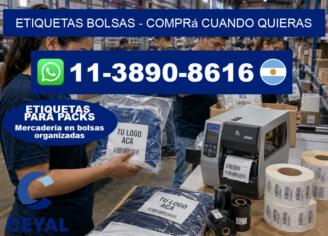 ETIQUETAS BOLSAS - Comprá cuando quieras