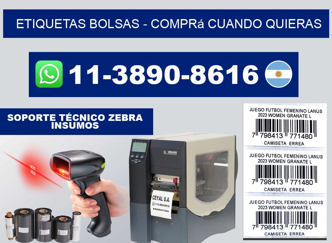ETIQUETAS BOLSAS - Comprá cuando quieras