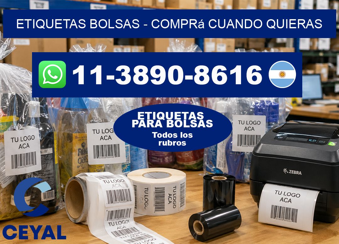 ETIQUETAS BOLSAS – Comprá cuando quieras