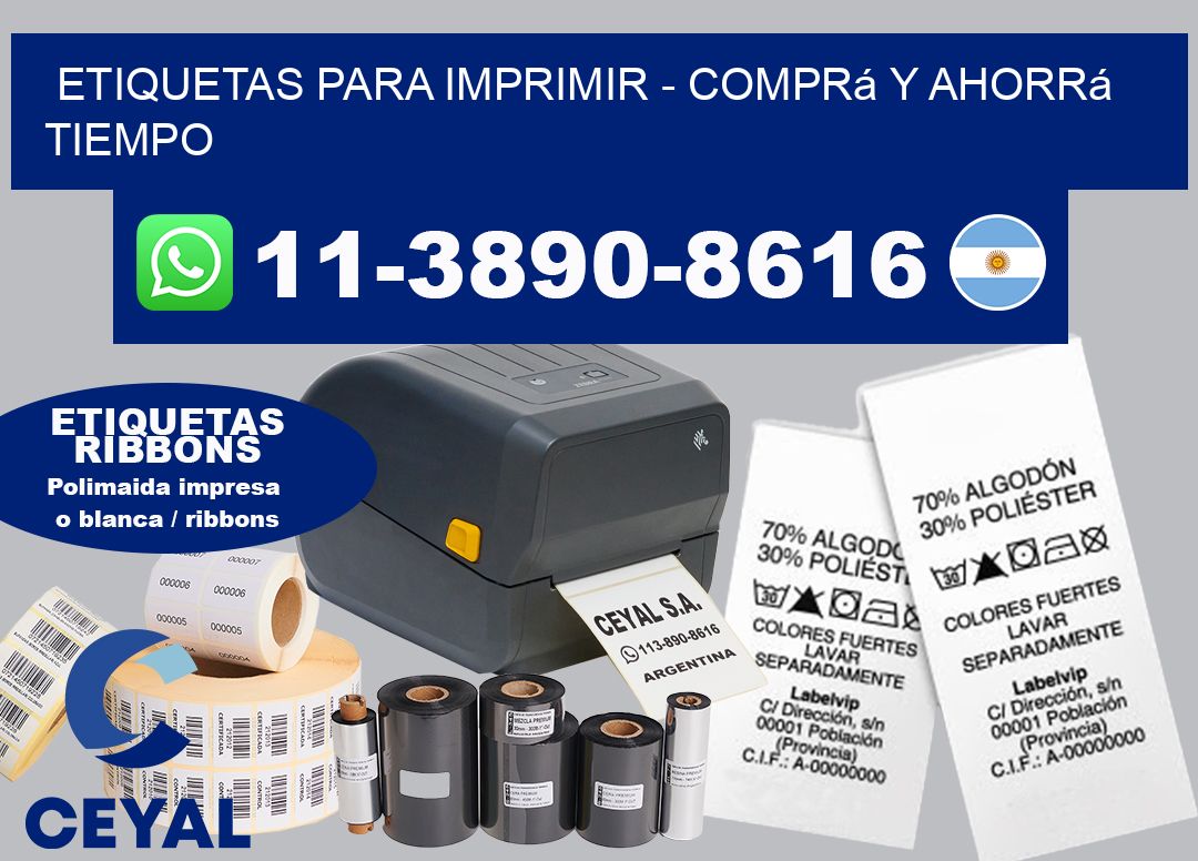 ETIQUETAS PARA IMPRIMIR - Comprá y ahorrá tiempo
