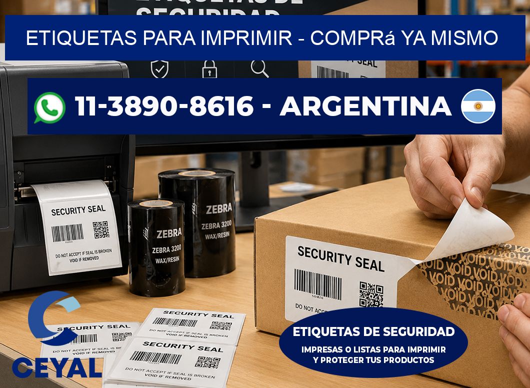 ETIQUETAS PARA IMPRIMIR - Comprá ya mismo