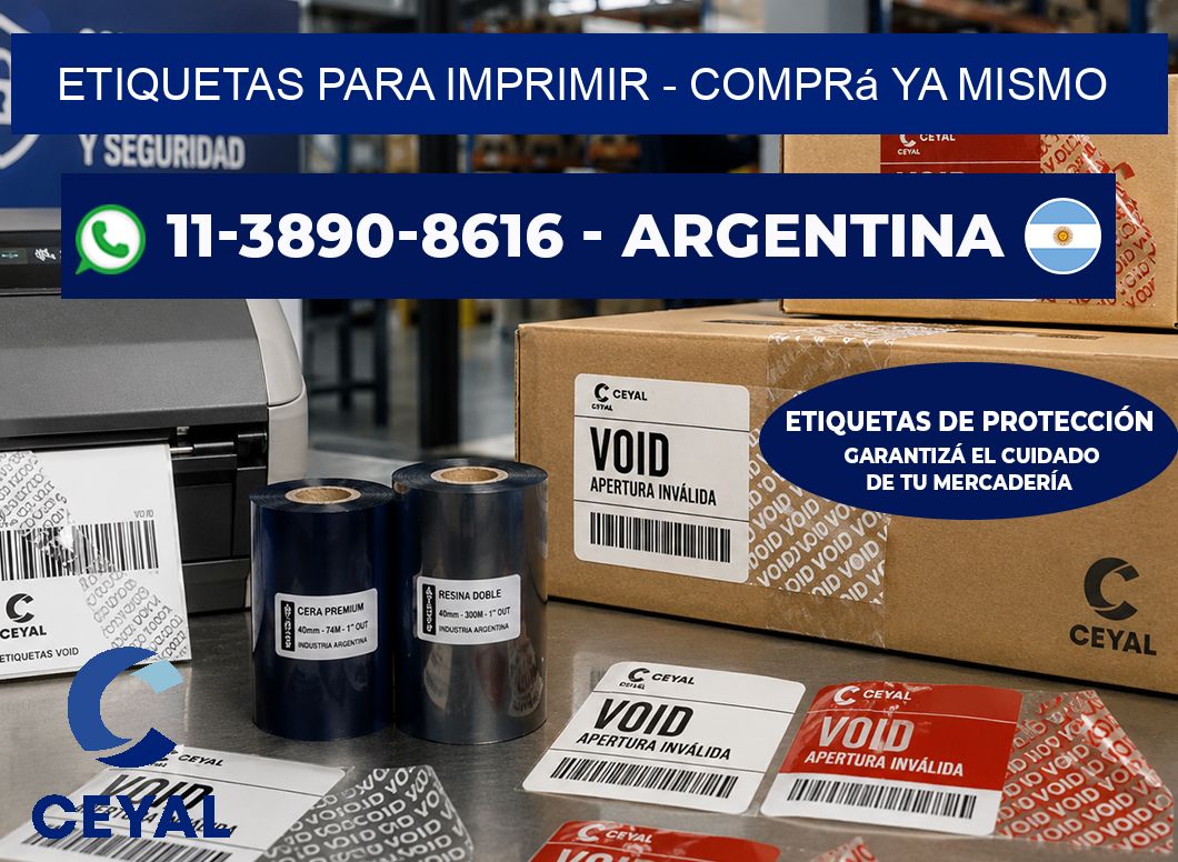 ETIQUETAS PARA IMPRIMIR - Comprá ya mismo