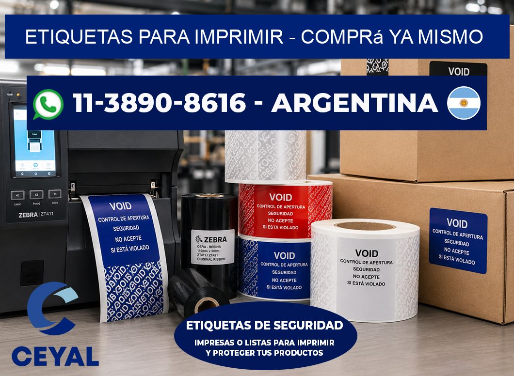 ETIQUETAS PARA IMPRIMIR - Comprá ya mismo