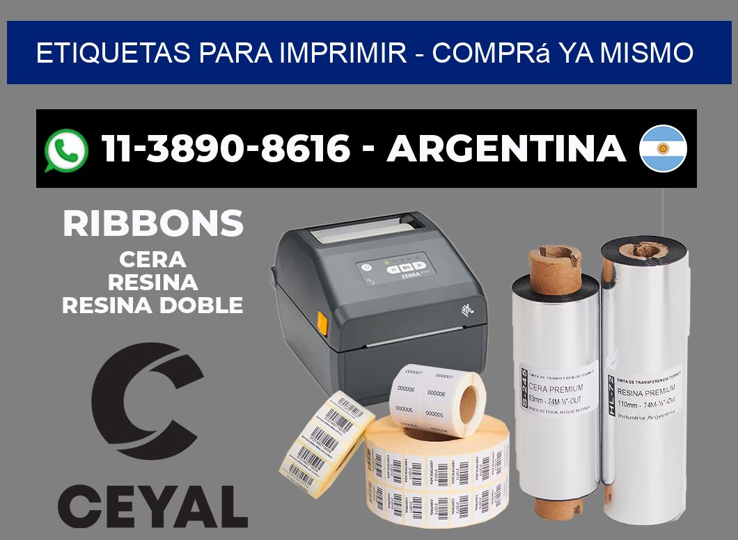 ETIQUETAS PARA IMPRIMIR - Comprá ya mismo