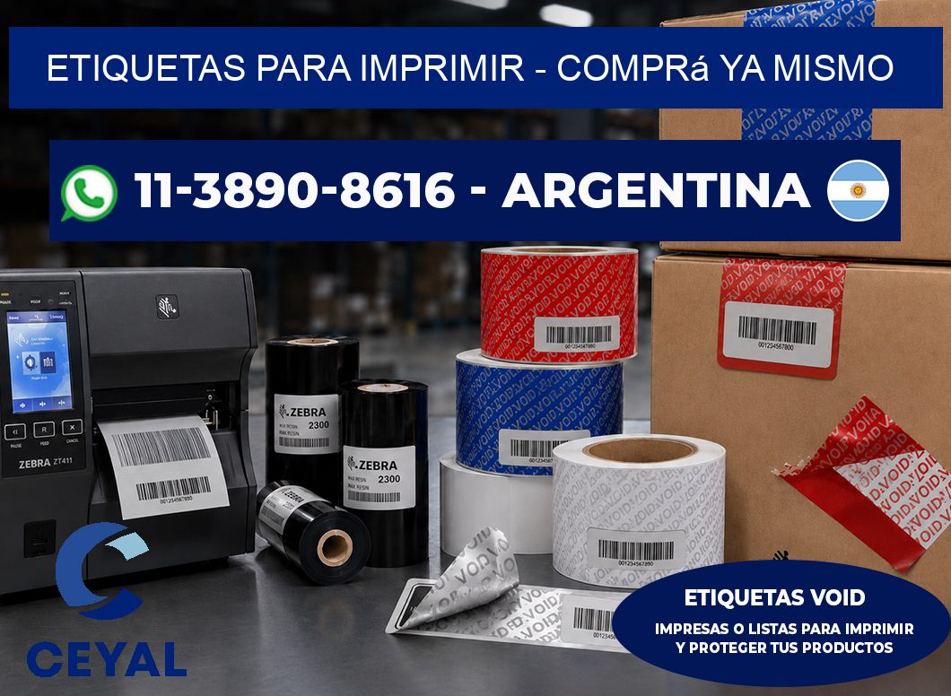 ETIQUETAS PARA IMPRIMIR – Comprá ya mismo